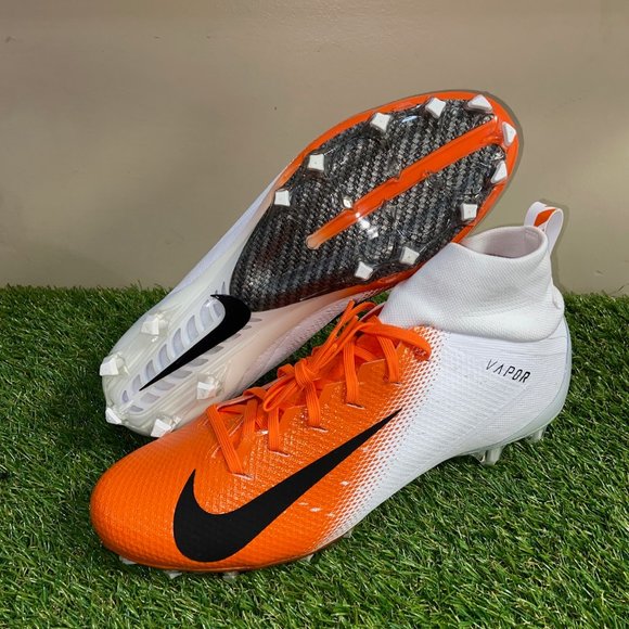 Nike Vapor Untouchable 3 White Orange Football Cleats AO3021-118 Mens 12.5 NEW - Picture 8 of 10